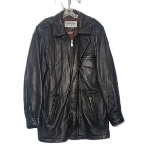 Vintage Pelle Studio WILSON Black Leather Thinsulate Blazer Jacket Mens Size L
